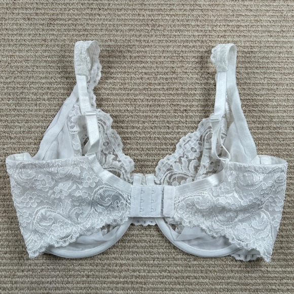 Smart & Sexy Signature Lace Underwire Bra Women 38DDD White Sheer Romantic SA964 - Picture 3 of 9
